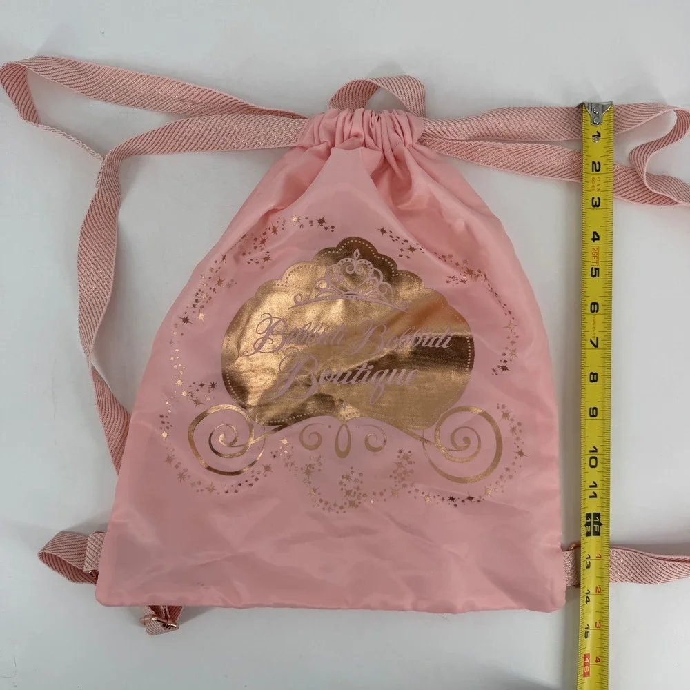 Disney‎ Bibbidi Bobbidi Boutique Drawstring Backpack Pink Princess Bag